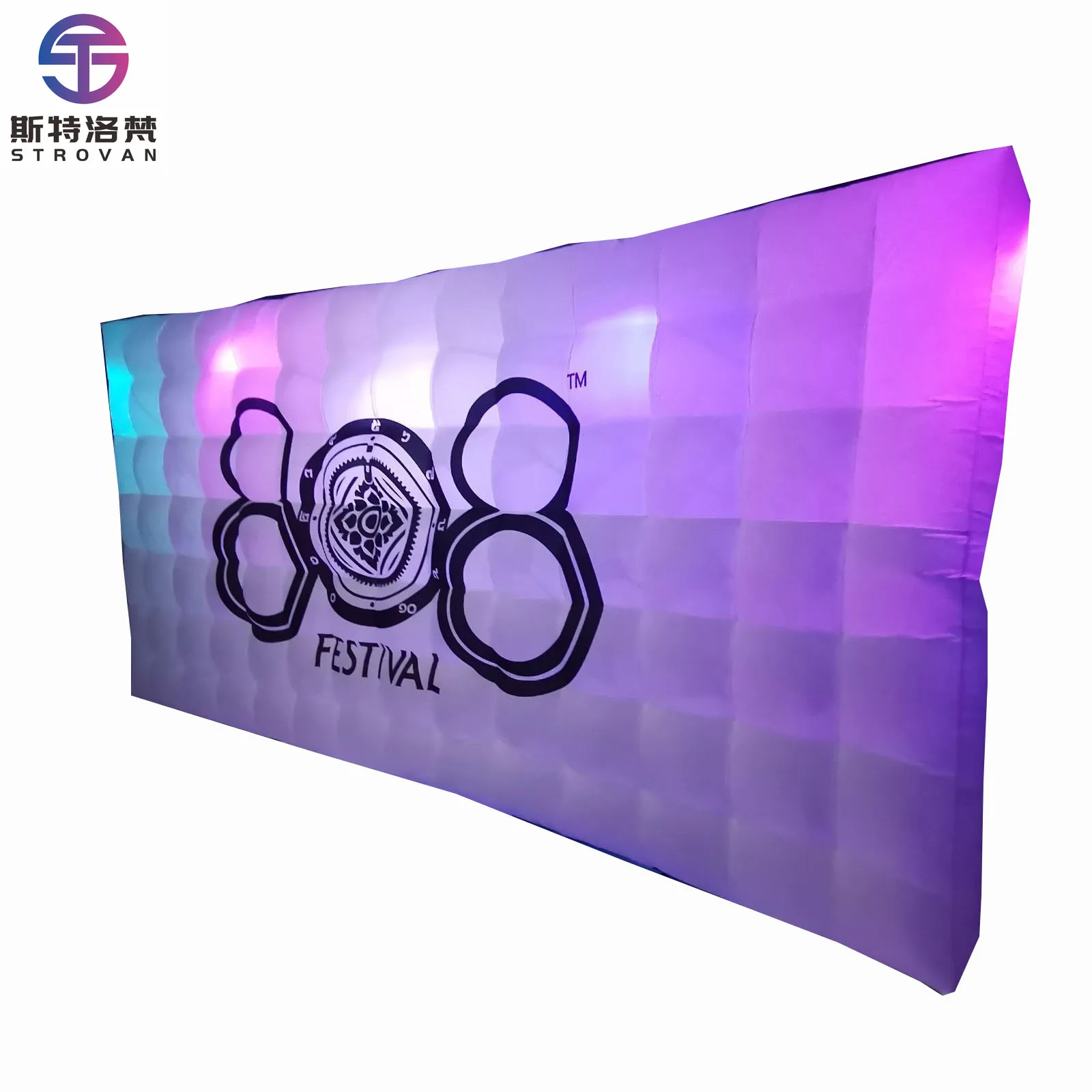 

STLF Custom Logo Inflatable Photo Booth Tent LED Lights New Design Oxford Wall Backdrop Parties Trade Shows Includes Air Blower