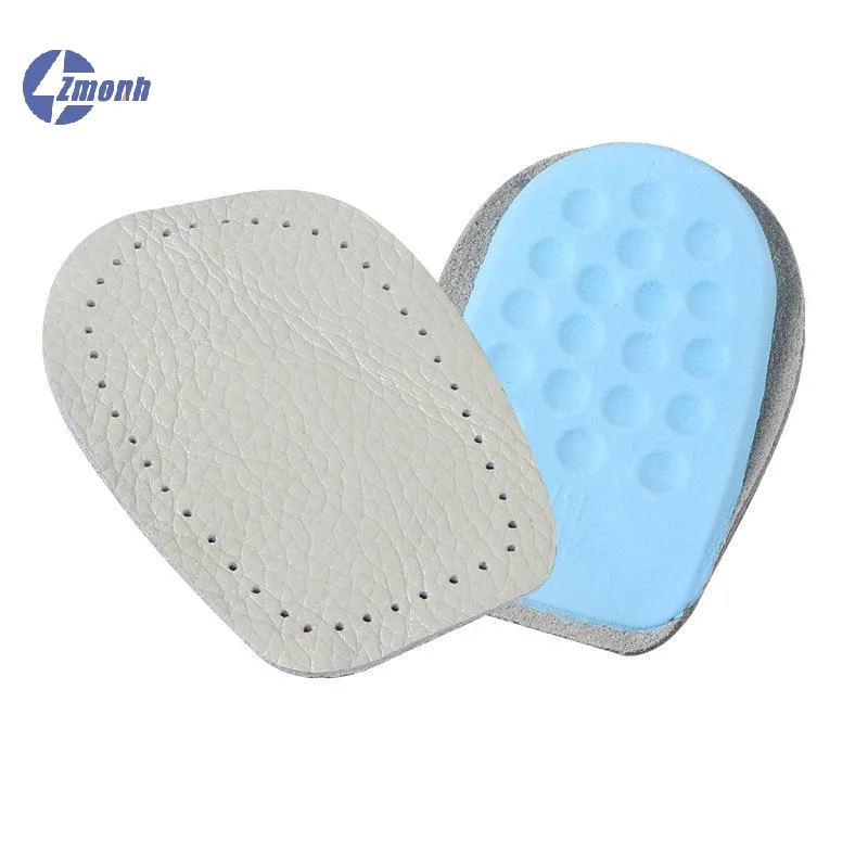 New！1 Pair Cowhide Latex Height Increase Insoles Breathable High Elastic Shock-absorbing Insole For Daily Walking Long Standing