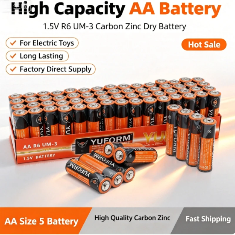 10-100PCS 1.5V AA Disposable Alkaline Dry Battery R6 for Led Light Toy Mp3 Camera Flash Razor CD Player Wireless Mouse Keyboard
