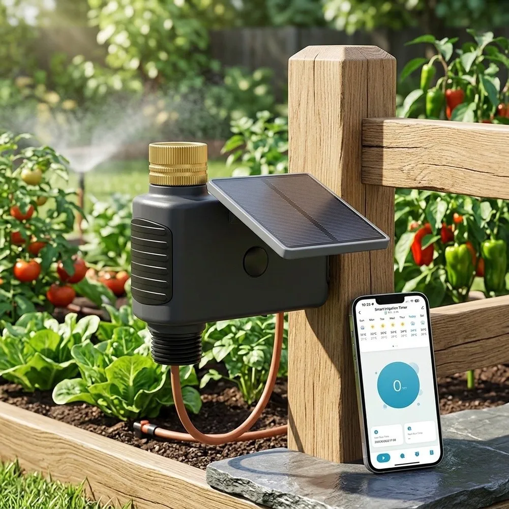 Black WiFi Irrigation Timer Minimal Electricity Costs Automated Scheduling Cycles For Busy Gardeners For Home Gardens