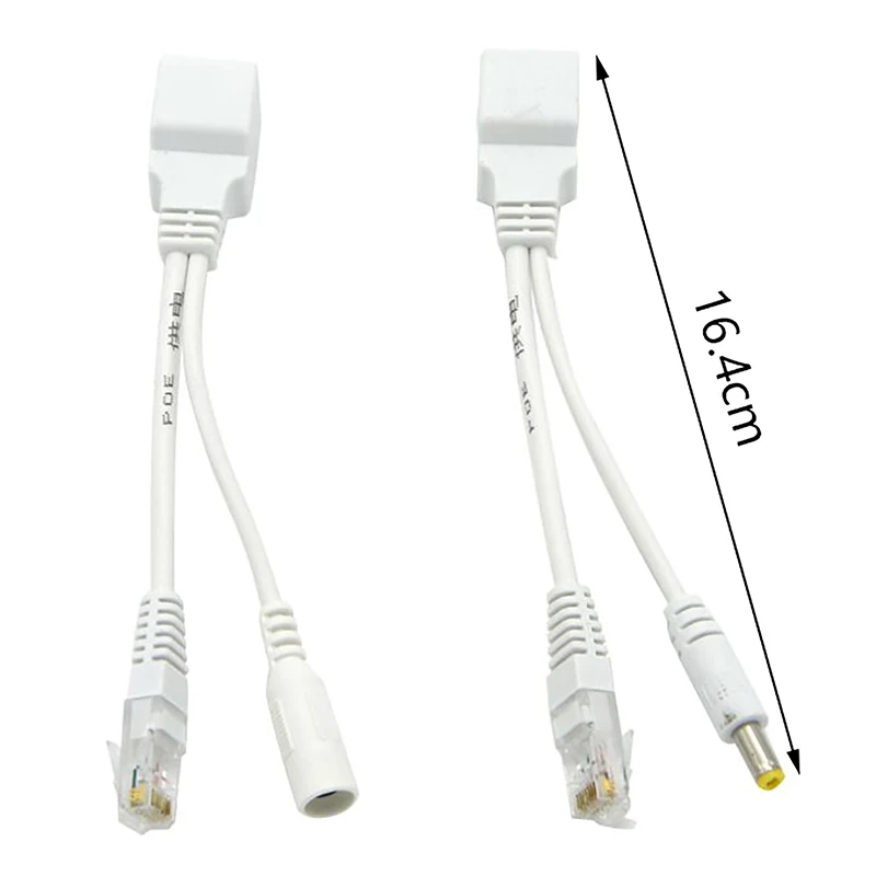 1 Set POE Cable Passive Power Over Ethernet Adapter Cable POE Splitter RJ45 Injector Power Supply Module 12V For IP Camea