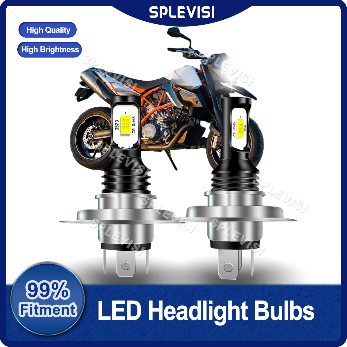 

2x Brighter White H4/9003 Fitment Headlight Replace For KTM 990 SMR Super Duke R Supermoto Adventure CSP Chips Motorcycle Bulbs