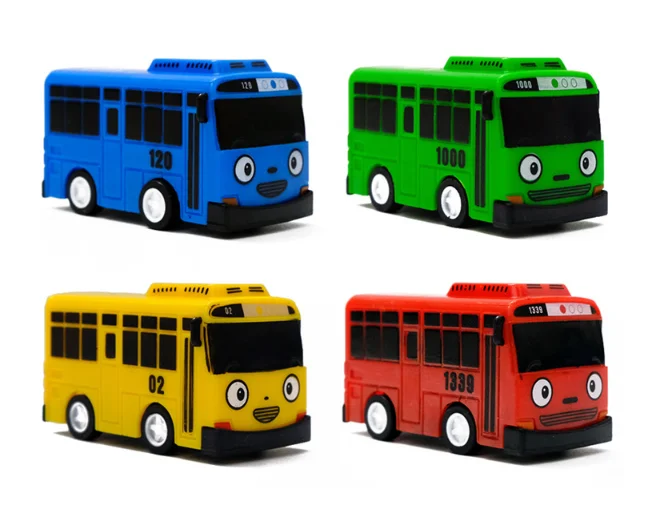 4 teile/satz bus mini auto Spielzeug die Kleine Bus Mini Kunststoff Zurückziehen Blau Rot Gelb Grün Bus Auto Modell für baby Geschenk