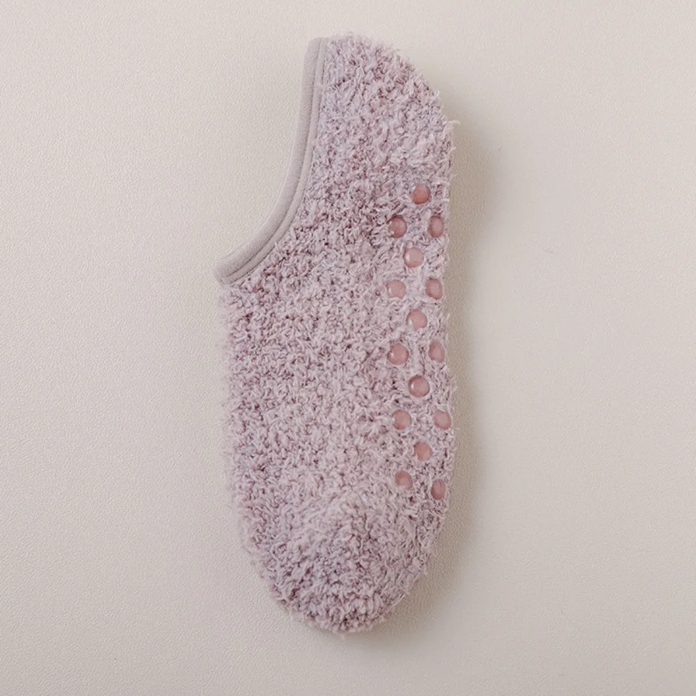 

Теплые утолщенные носки, нескользящие морозостойкие носки-тапочки, однотонные зимние носки из кораллового флиса