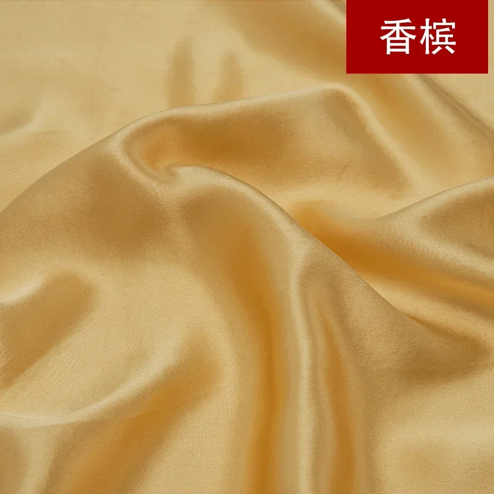 114cm Width 22MM Heavy-duty Silk Fabric Pure Pigment Crepe Satin 100% Natural Mulberry Silk Used for Clothes Pillowcases Scarves