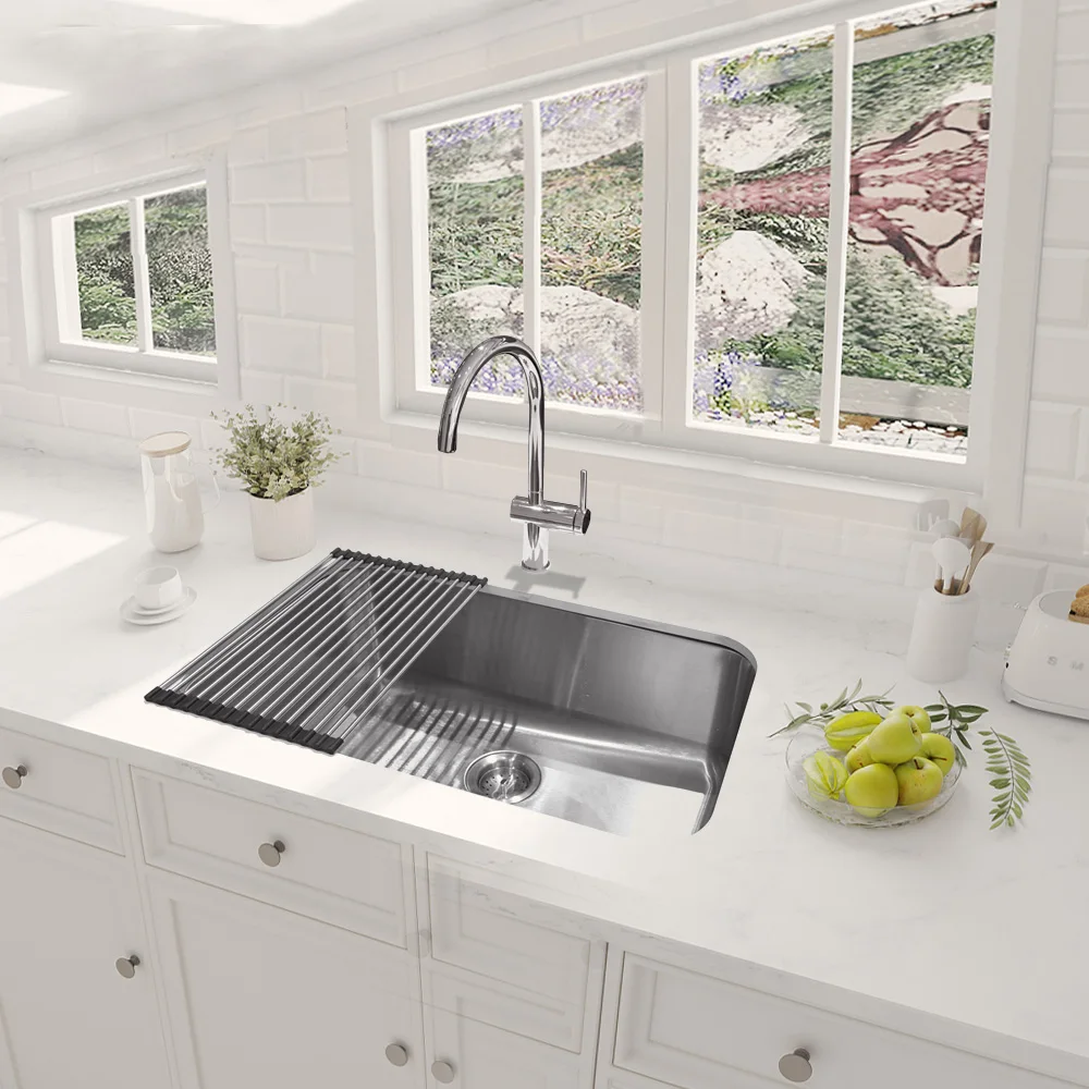 High Quality 304 Stainless Steel Handmade Apron Front Kitchen Sink Double Bowl With One Hole