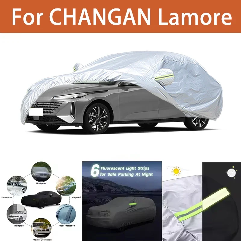 

For CHANGAN Lamore Car Cover Outdoor Protection Covers Snow Sunshade Waterproof Dustproof Exterior UV Car Accessories