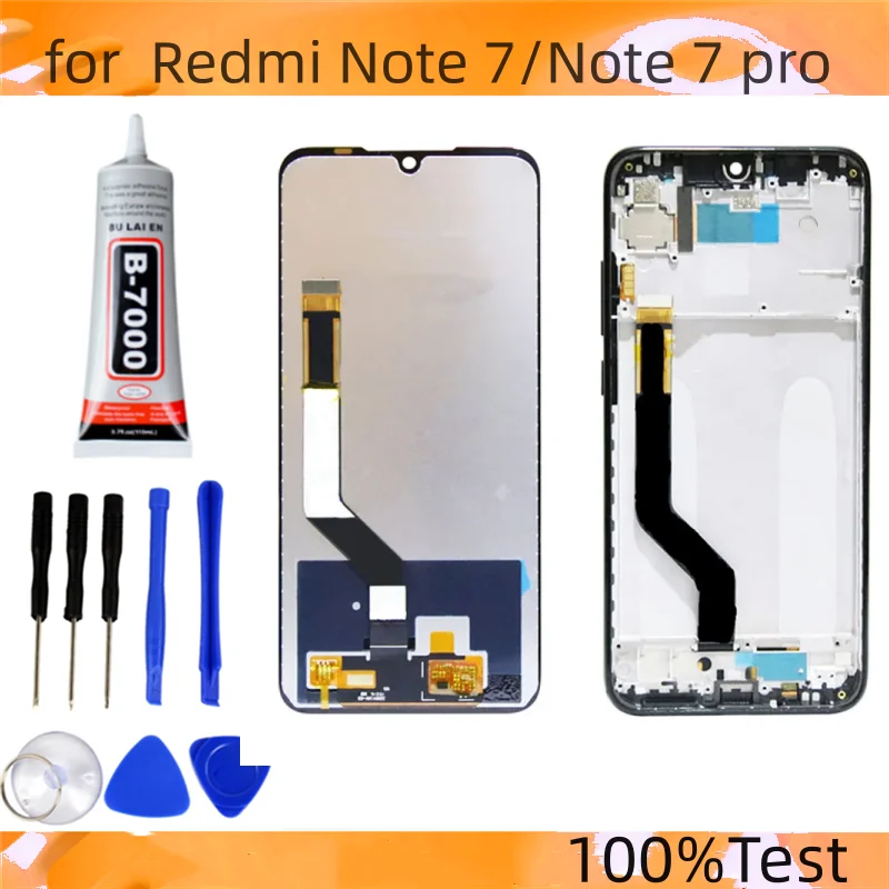 100% Проверенное качество 10-Touc для Xiaomi Redmi Note 7 ЖК-дисплей с рамкой экран дисплея для Redmi Note7 Pro ЖК-дисплей с рамкой экран