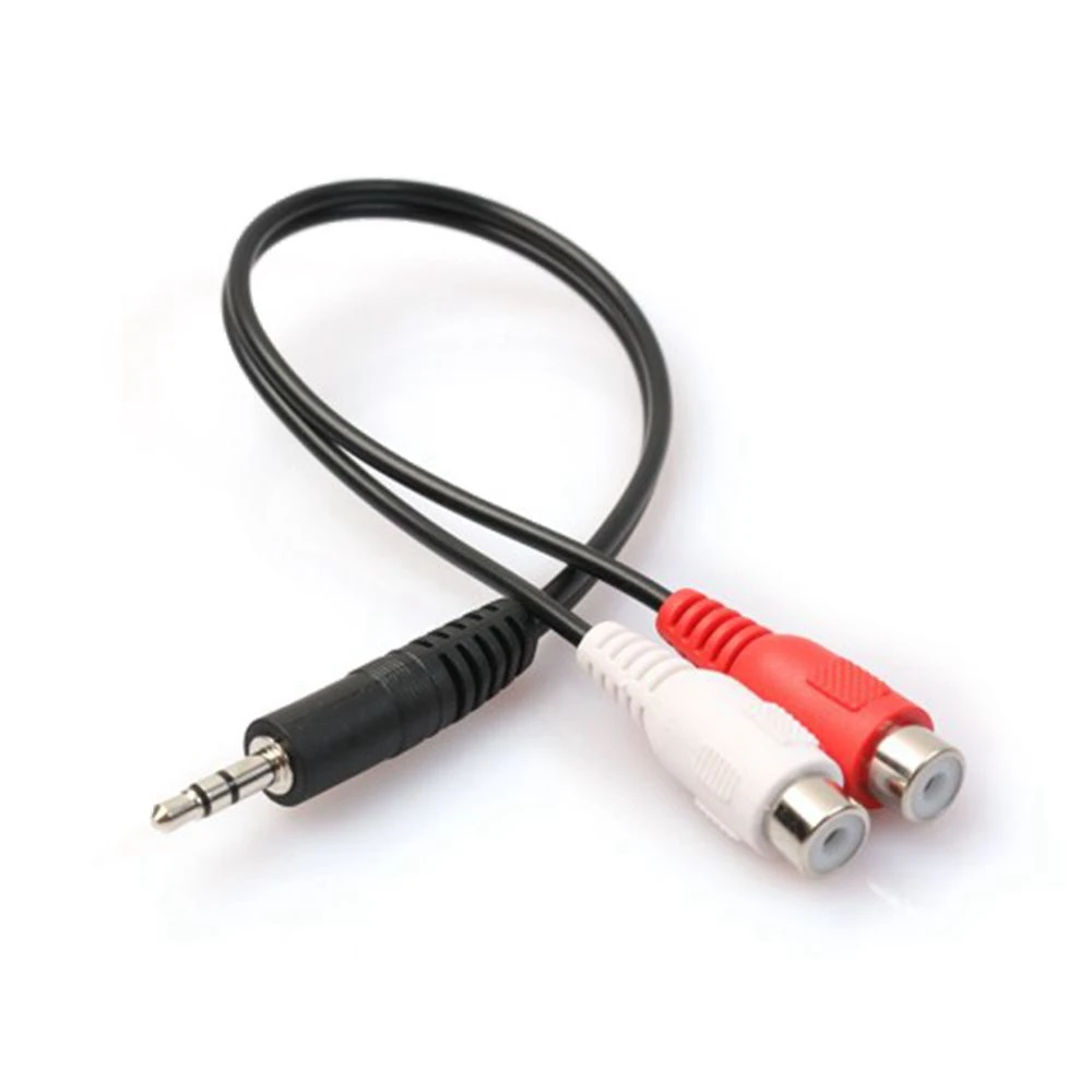 Audio Cable 3.5mm Jack Plug Plug to 2 cinch-socket Stereo Adapter RCA Cable for HDTV PC MP3 CD player Universal