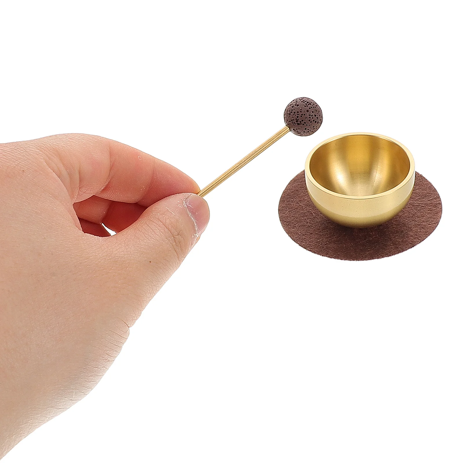 

1Set Mini Singing Bowl Nepal Sound Music Bowl Mallet Cushion Meditation Yoga Sound Therapy Relaxation for Travel Home Use