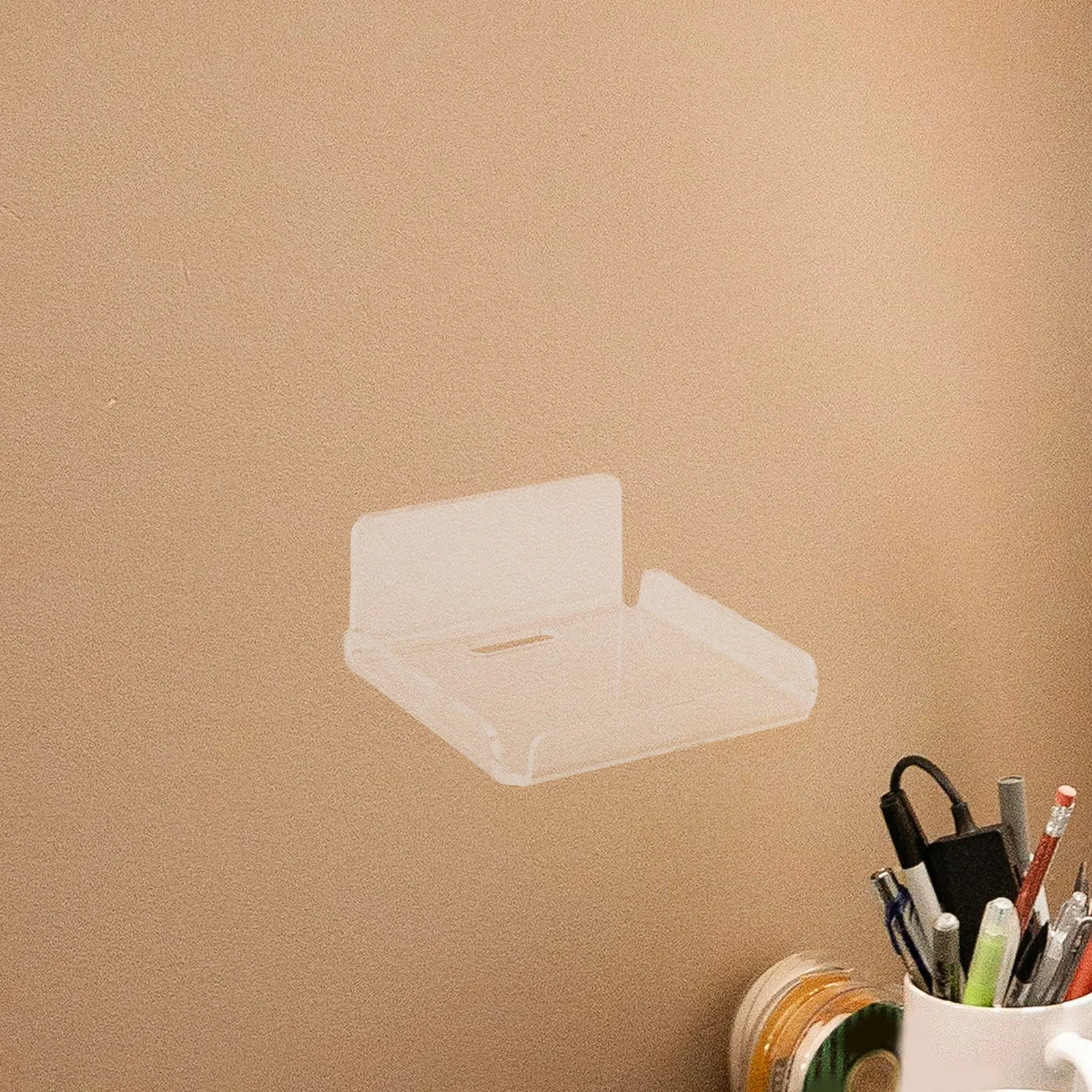 1Set Acrylic Wall Mounted Monitor Bracket Holder Wall Mount Storage Rack For Office Worker Security Camera Shelf