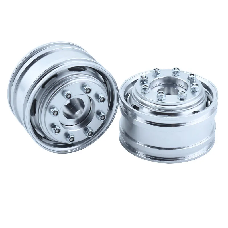 2 stuks Metalen Upgrade 20mm/25mm Breedte Wielaandrijving/Lager Hub Velg voor 1/14 Tamiya RC Truck SCANIA 770S VOLVO FH16 MAN Model Auto - afbeelding 1