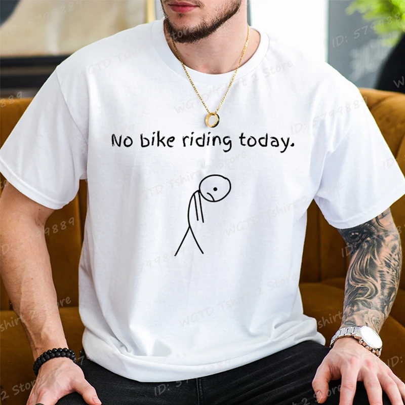 Funny Bike Lover Shirt, I Do My Own Stunts Letter Print T-Shirt, Funny Cycling T-shirts For Men, Short Sleeve Crewneck Male Tees