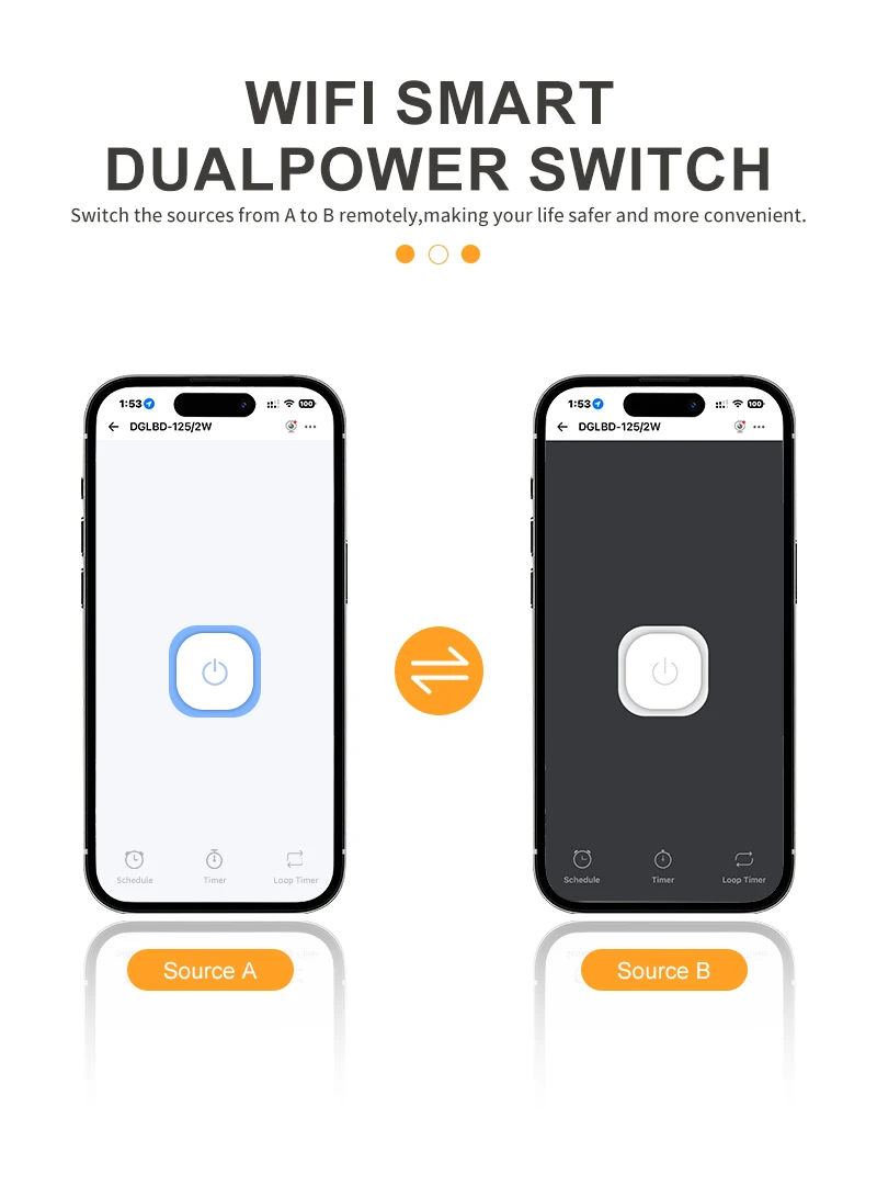 4P Smart ATS Dual Power Automatischer Transferschalter WLAN-Fernbedienung Unterbrechungsfreie Stromversorgung Elektrischer Wählgeber eWelink App 125A – Detail 4