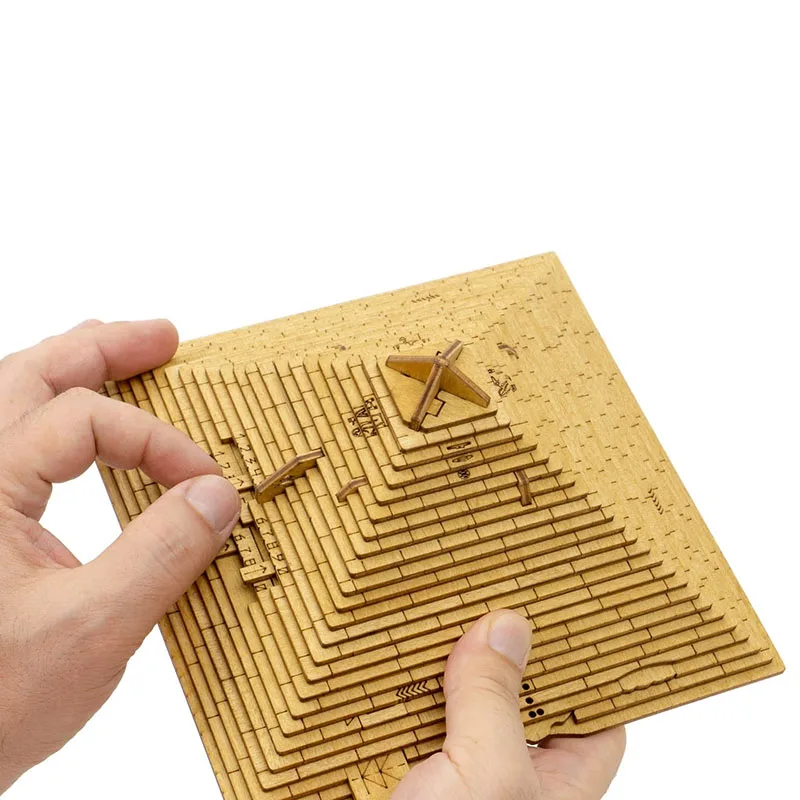 Puzzlebox Pyramid Art Puzzle Box pour adultes, Unique, Bois, Extrêmement complexe, 3 D, Thinking IQ Games