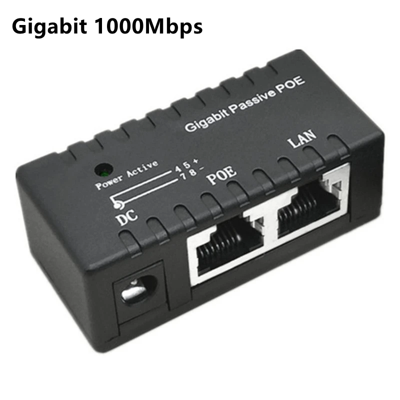1/2 Pieces 100/1000 Mbps 5V 12V 24V 48V/1A POE Injector Power Splitter for IP Camera POE Adapter Module Accessories