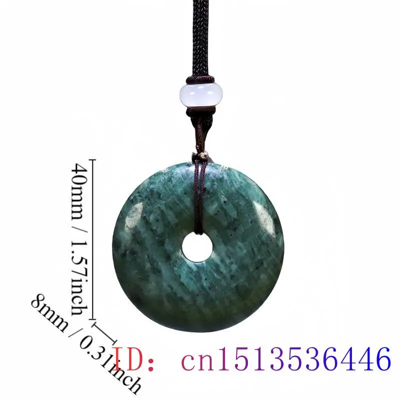 Natural Real Jade Donuts Pendant Necklace Designer Fashion Stone Luxury Gift Amulet Carved Jewelry Chinese Gemstones