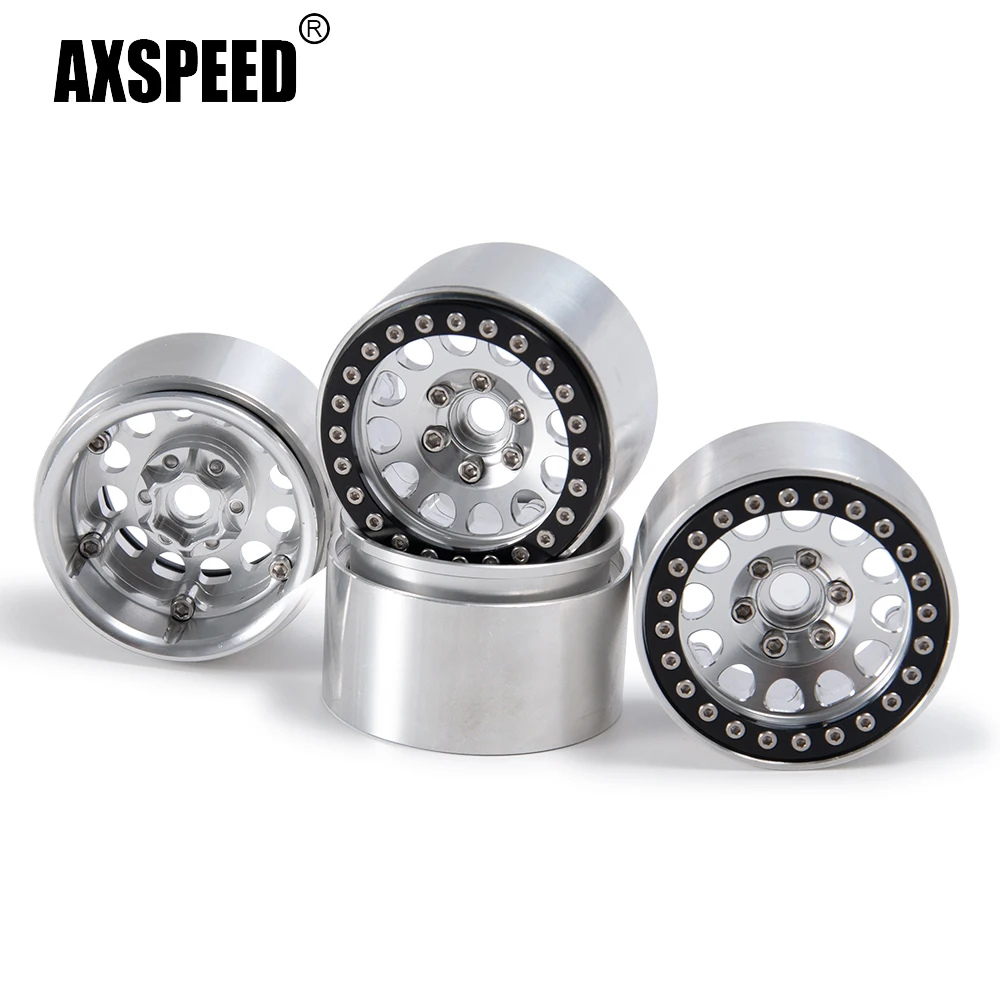 

AXSPEED 4 шт. 1,9 дюймовый алюминиевый сплав Beadlock диски для Axial SCX10 II 90046 AXI03007 Φ D90 1/10 обновленные детали для радиоуправляемых автомобилей