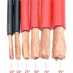 25 35 50 70 95mm² 10 meters electronic wire Single core PVC sheathed flexible wire RV  signal extension cable