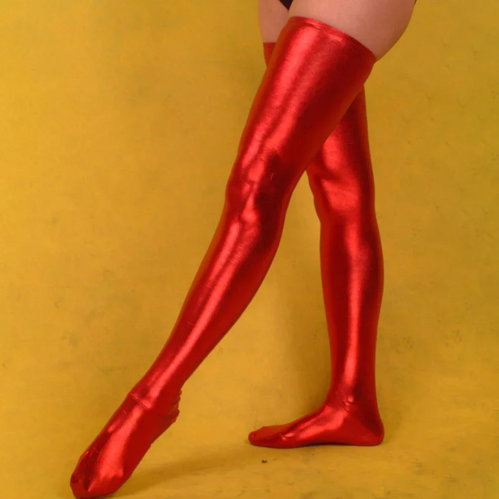 

For Clubwear PU Leather Stockings Over Knee Clubwear Brand New Female High Elasticity Spring Summer Autumn Winter