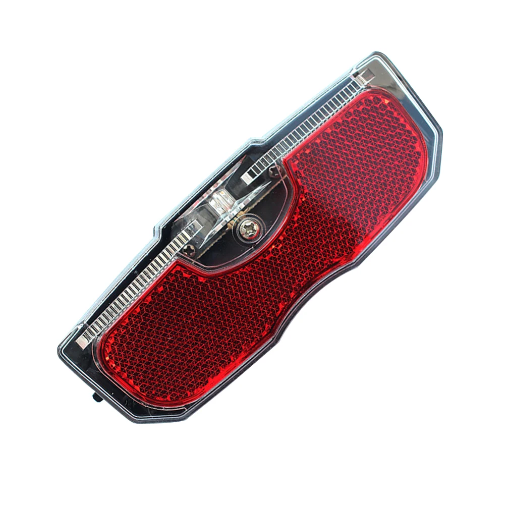 Bike Cycling Bicycle Rear Reflector Tail Light For Luggage Rack NO Battery Aluminum Alloy Reflective Taillight ABS Bicycle Light