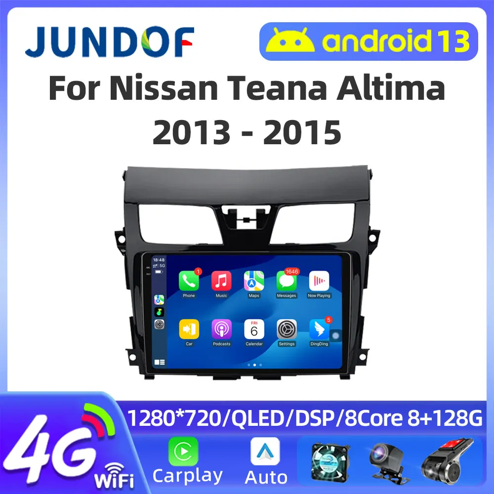 

JUNDOF Carplay Android Auto Car Radio for Nissan Teana Altima 2013 - 2015 Car Intelligent Systems Audio Navi GPS Autoradio