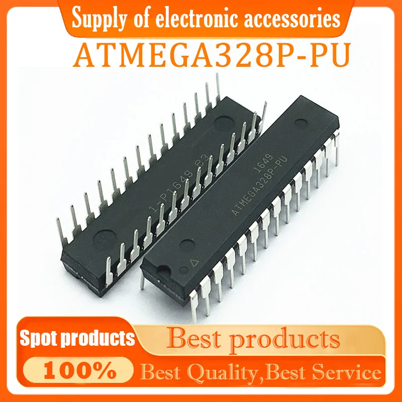 New original ATMEGA328P-PU direct-plug DIP28 8-bit microcontroller AVR 32K flash memory chip