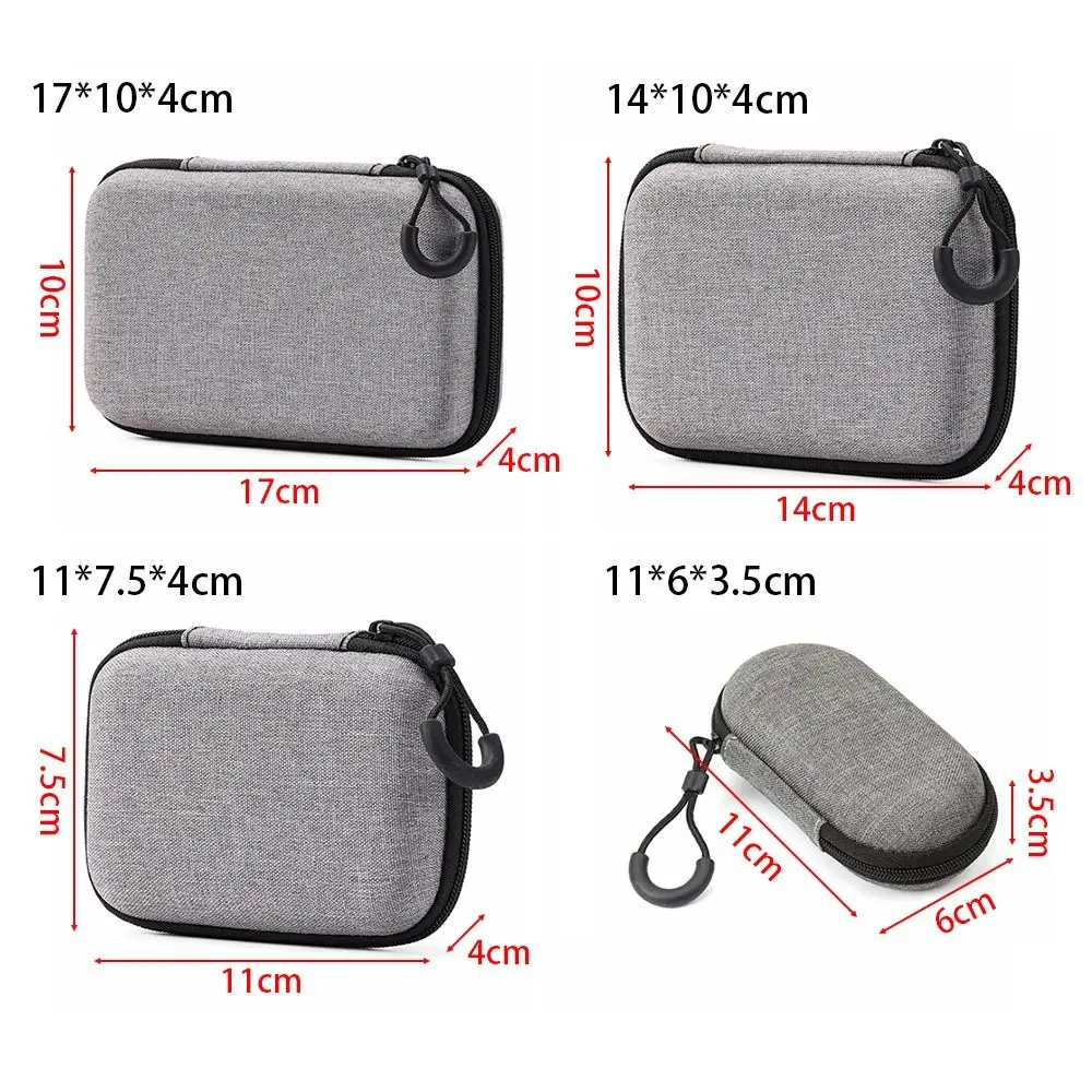 Mini Zipper Earphone Case EVA Storage Bag Pouch Carrying Bag For Airpod Earphone/Phone/Charging Cable Digital Accessories