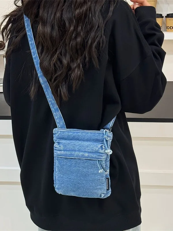 

Stylish Denim Shoulder Bag for Women - 2025 New Design, Lightweight & Spacious, Crossbody Purse, Best Gift Idea Женская сумка 가방