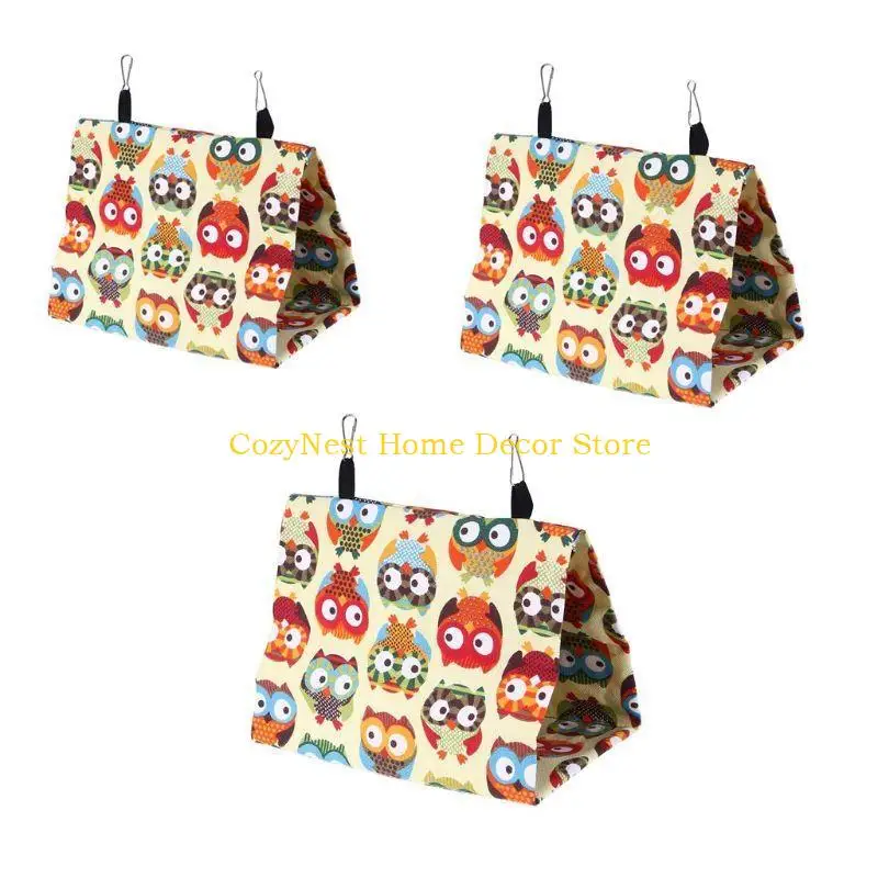 92MF Parrot Hammock Snuggle Happy Hut Hanging Canvas Tent Bed Cave House Small Animal Hideaway for Hamster Budgie Conure - view 4