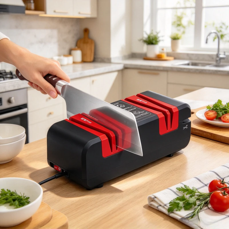 Electric Knife Sharpener for Kitchen Knives and Scissors Powerful Motor and Fast Sharpening Multipurpose Home Tool 전동 칼갈이