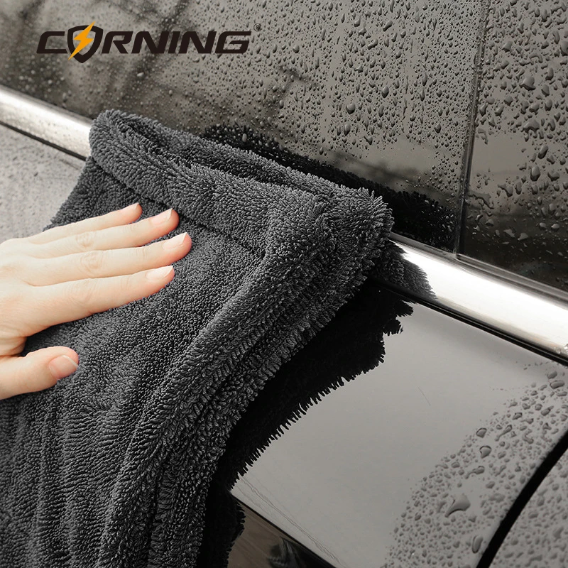 1200GSM Microfiber Car Cleaning Towel Double-Sided Super Absorbent Car Wash Cleaning Cloth Scratch Proof Soft Lint Towels