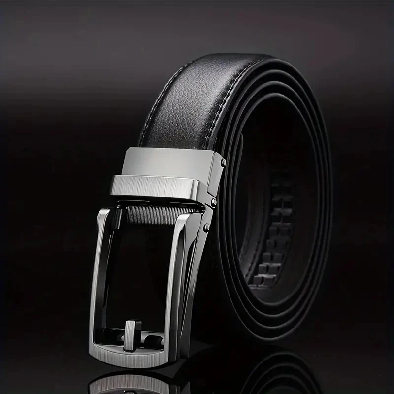 Men belt Leather Belt Metal Alloy Automatic Buckle Brand Luxury Design Waist Belts for Men Strap Male