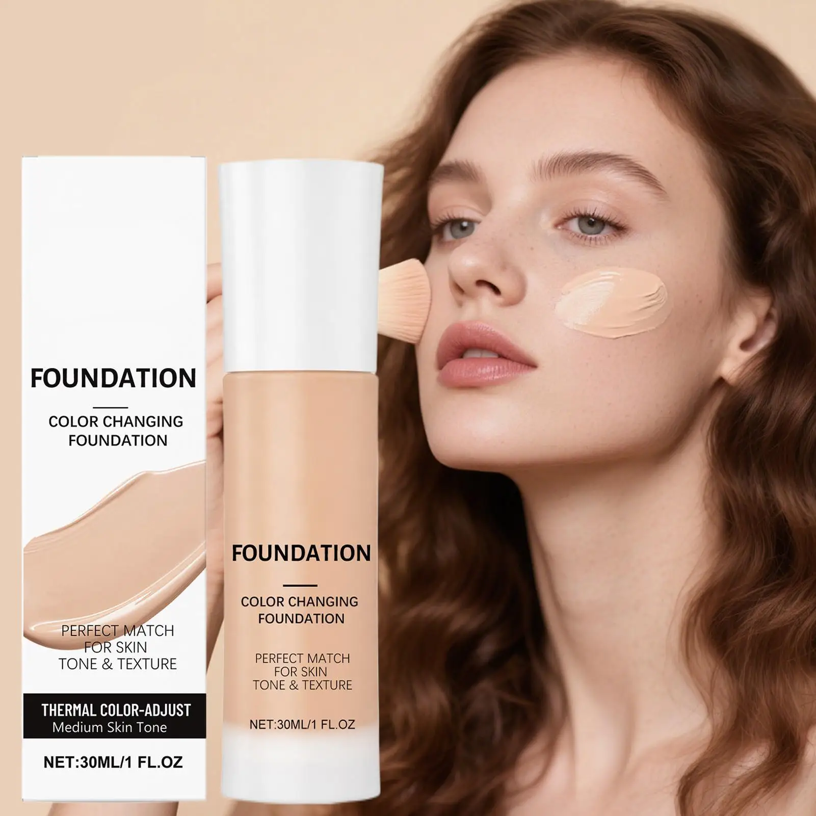 30ml Face Buildable Primers Color Changing Foundation Changing Hight Coverage Base Liquid Lightweight Brightening Foundation