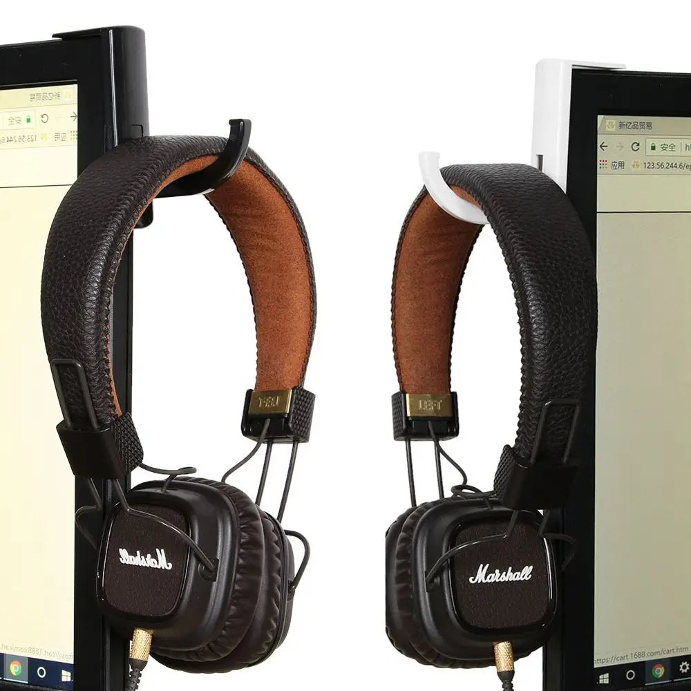 New Convenience Adhesive Headphone Hook Plastic Stand Monitor Holder Earphone Accessories