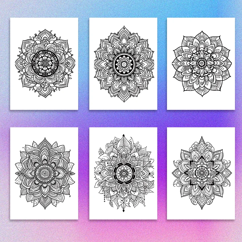 1pc, Mandala Coloring Book, Teenagers Coloring Book, 30 Different Patterns, 100gsm Thick Paper, Stress Relief, Birthday Gift