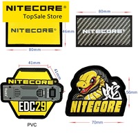 New Nitecore LOGO Embroidery Velcr0 Patch Tactical Military Decorative Patches Combat Appliques Emblem Embroidered Badges Dragon