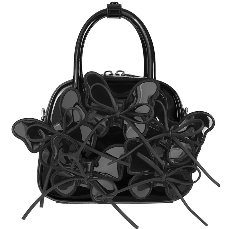 

New Bowknot Handheld & Chain Handbag, 3d Floral Pattern, Niche Y2K Design Shoulder Crossbody Bag, Fashion Casual Purse For Women