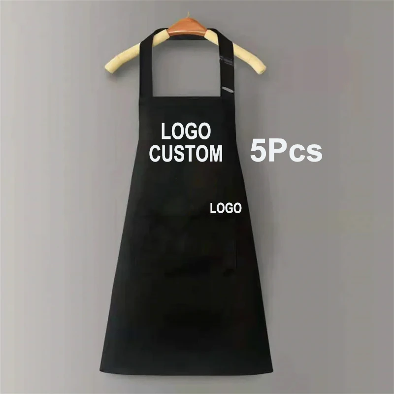 

Фартук для парикмахера, фартук для парикмахерского салона с 2 карманами, логотип, индивидуальный парикмахерский фартук, накидка, 5 шт., аксессуары для волос
