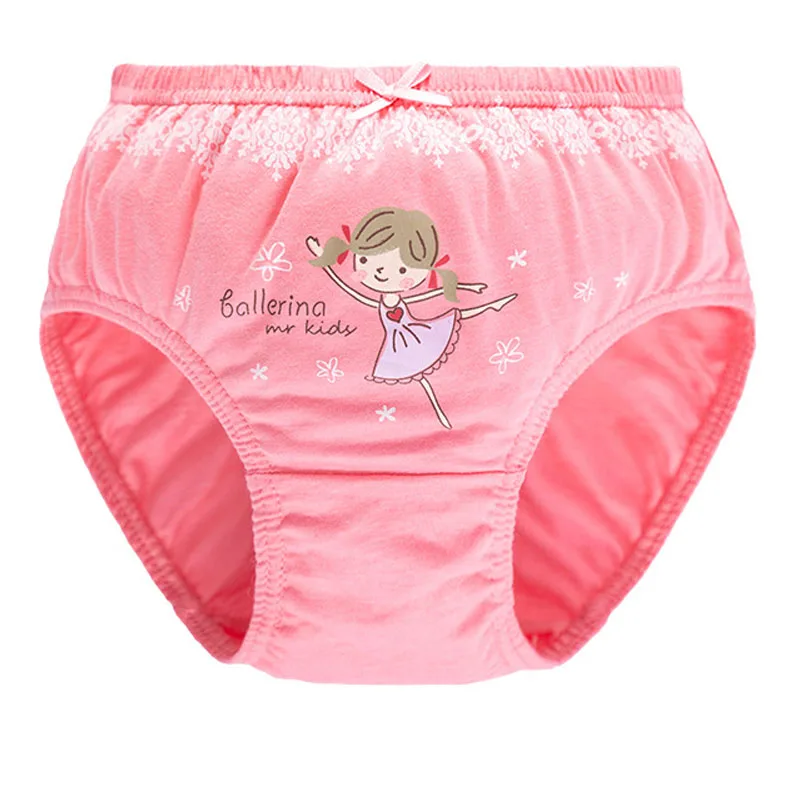 4 Pcs/Lot Girls Underwear Cotton Children Underwear Dancing Ballet Princess Panties For Girls Soft Breathable Girls Briefs 2-14T