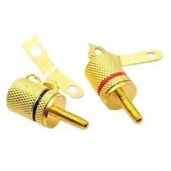 1/5/10pc Gold Plated Audio Connector Binding Post Amplifier Speaker Cable Terminal Banana Plug Jack for 4mm Diameter Banana Plug