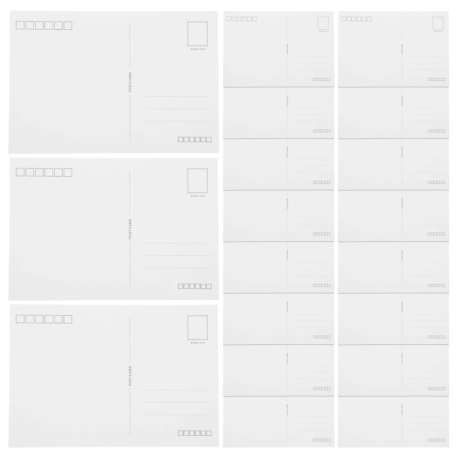 20 قطعة بطاقات بريدية فارغة ورق البطاقات DIY بها بنفسك تصميم مرسومة باليد البريدية تزيين بطاقات فنية قابلة للطباعة دعوة تحية