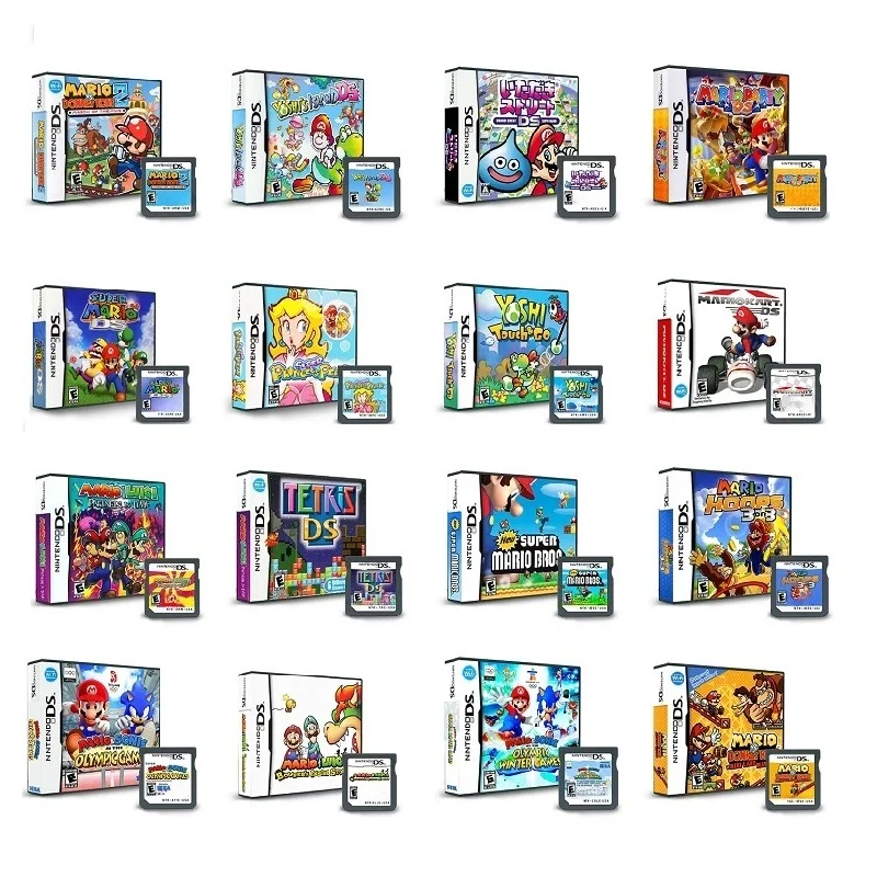 

Mario Series DS Game Card NDS Game Card Mario Kart Yoshi Princess Peach Mario Basketball 3VS3 Regal Street Games