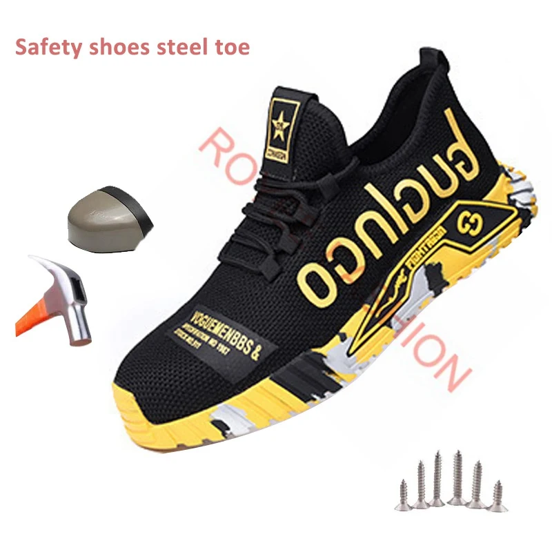 Work shoes For Men Work safty Shoes for Men Indestructible Construction Security Boots safety shoes Women Breathable Sports Safe