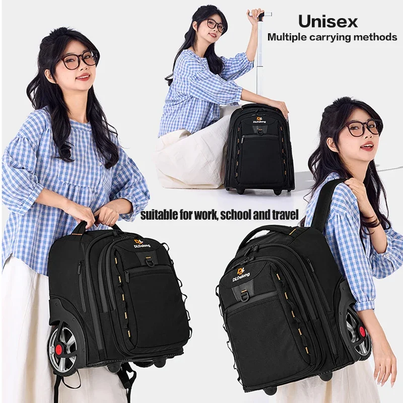 Wheeled School Backpack Men Women With Large Capacity Ldeal Travel Daily Commute College Students Campus Return Bag