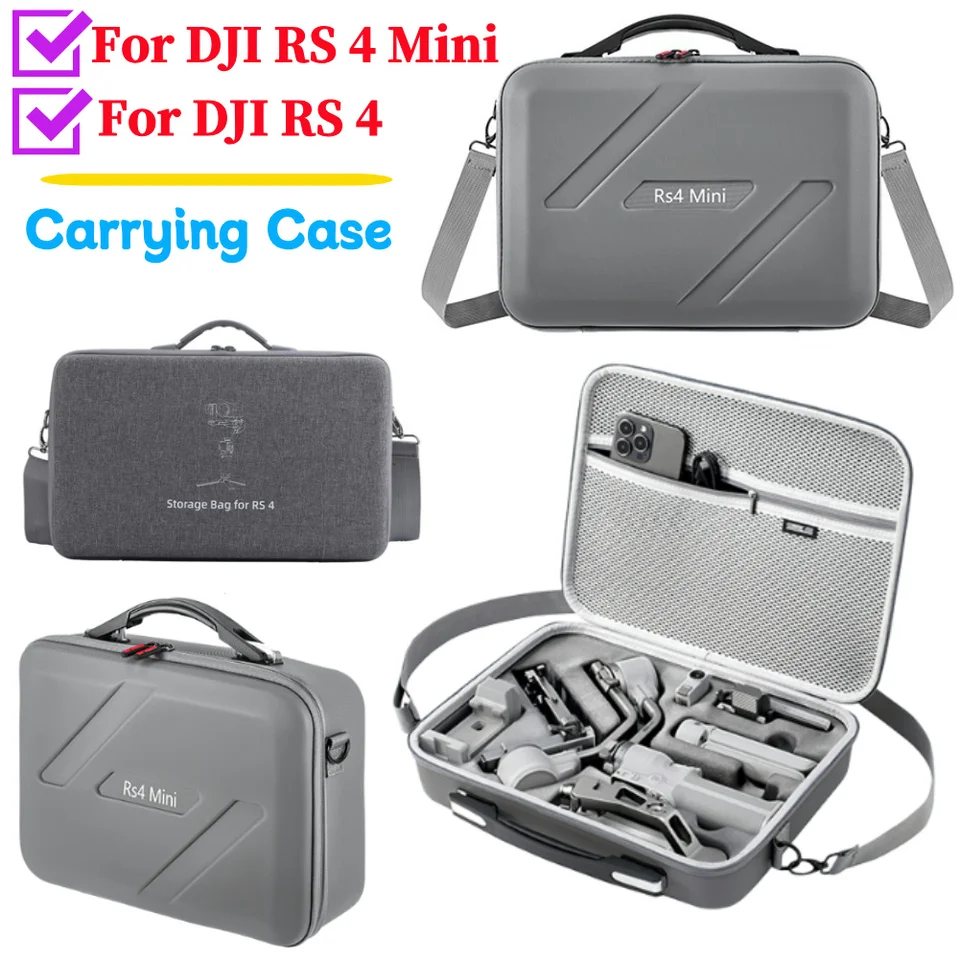 For DJI RS4 Mini Portable Storage Case PU Travel Shoulder Bag Anti