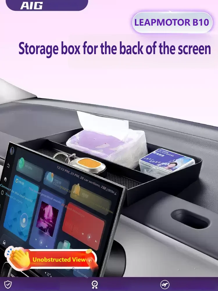 For LEAPMOTOR B10 2025 2026 Car Interior Modification Instrument Panel Screen Rear Storage Center Console Storage Box