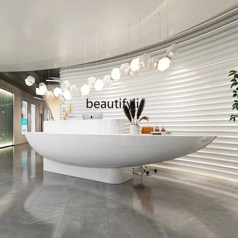 Checkout page Company front desk Hotel welcome bar Beauty salon Fiberglass paint High-end counter Creative front desk