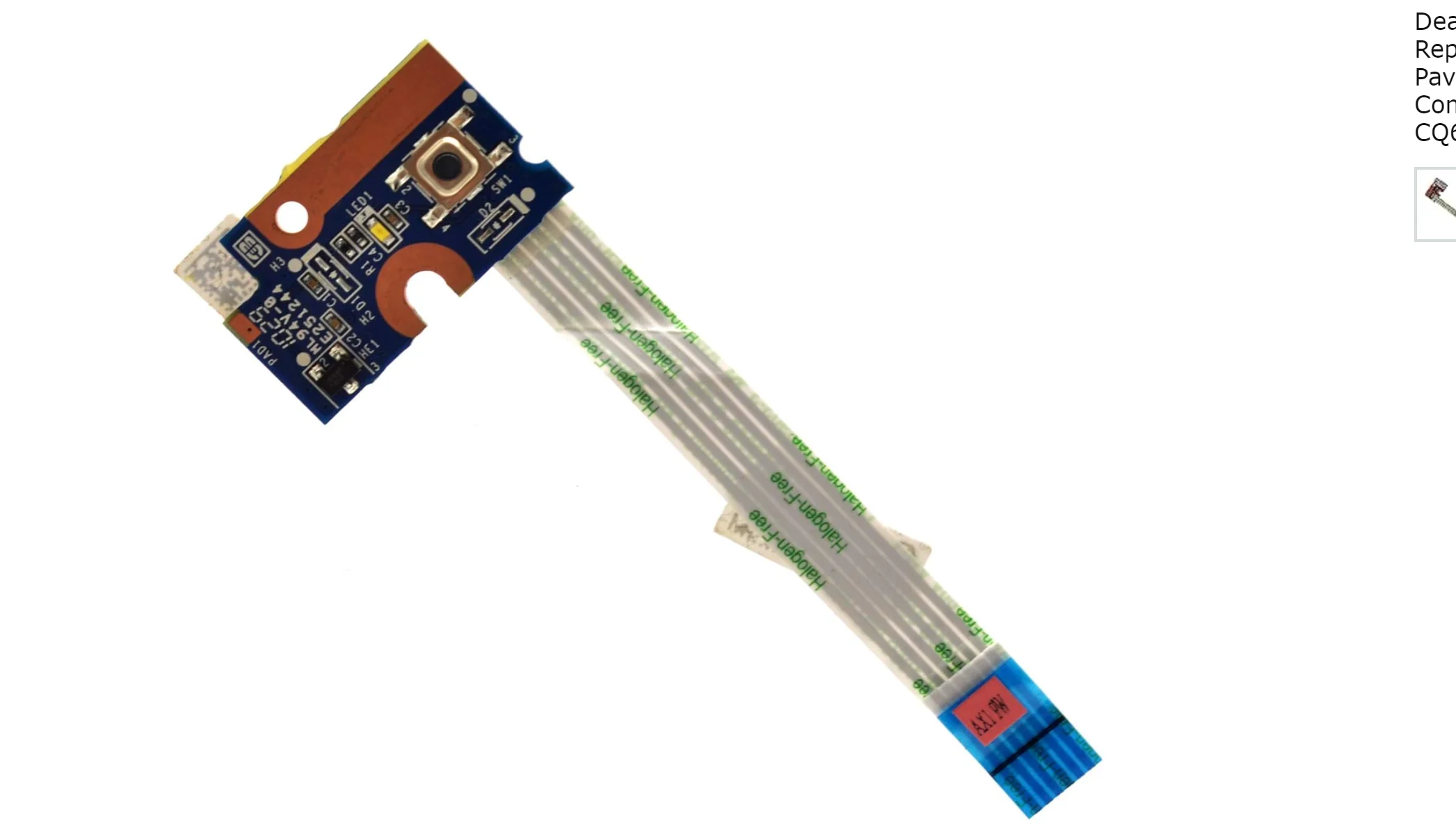 Power Button Board Replacement W/Cable for HP Pavilion G42 G56 G62 G72 Compaq Presario CQ42 CQ56 CQ62 CQ72 4EAX1P80000