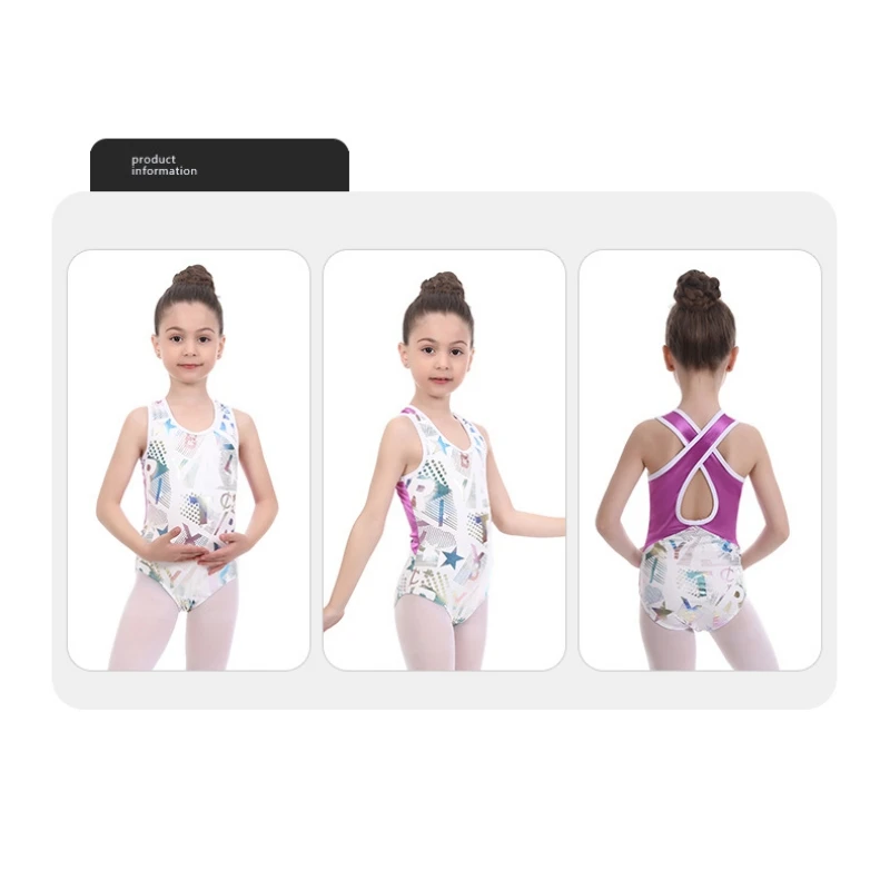 Dzieci trykot baletowy dziewczyna bez rękawów gimnastyczny trykot Tutu sukienka księżniczka baleriny sukienki kostium wydajność Dancewear